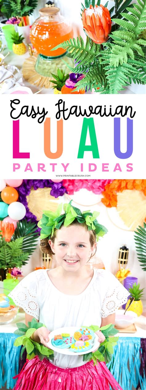 Easy Hawaiian Luau Party Ideas Printable Crush Parties