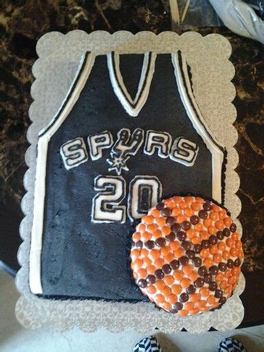 San Antonio Spurs Jersey Cake Ginobili Buttercream Reesespieces Spurs Cake Grooms Cake