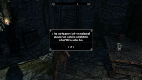 Devious Devices Error Technical Support Skyrim Special Edition