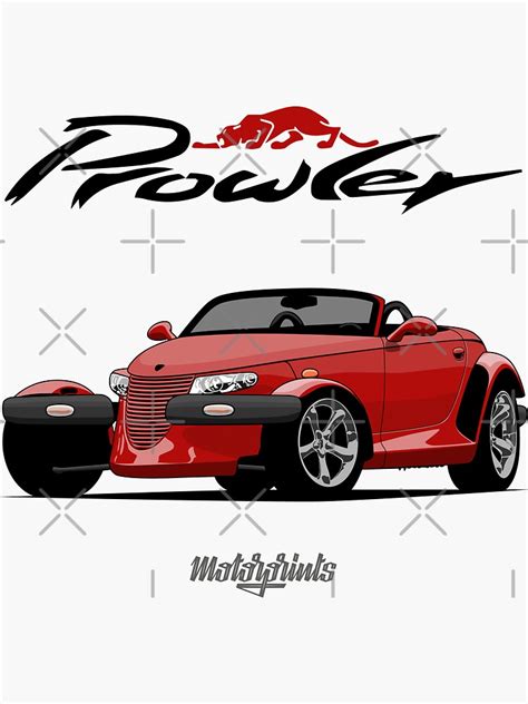 Concept Car Prowler Red Sticker For Sale By Motorprints Redbubble