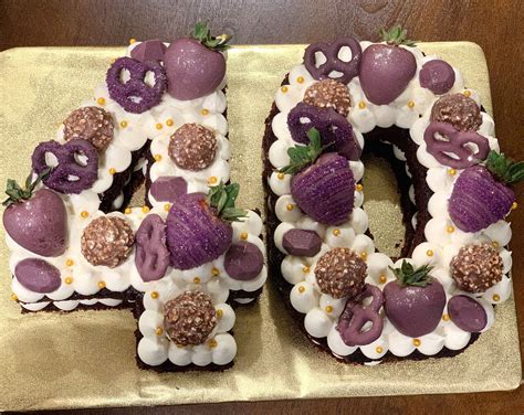 Purple Themed Number Cake Number Cake Chocolate Covered Strawberries