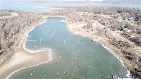 Lake Eufaula Oklahoma Frozen Over Drone Footage Youtube
