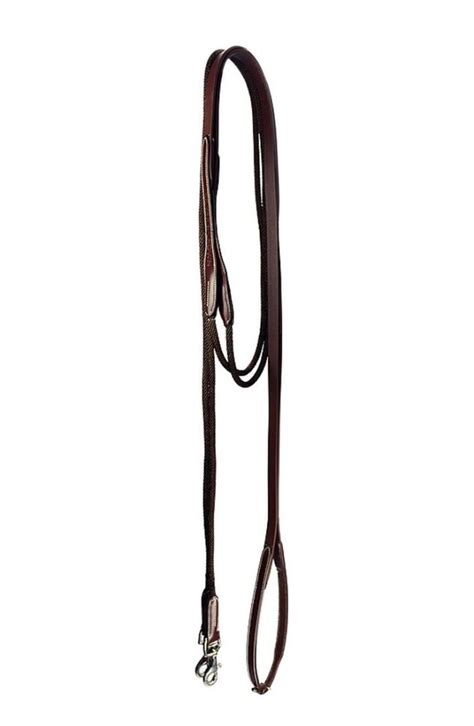 Leather Draw Reins With Rope And Non Slip Biothane Tacknrider