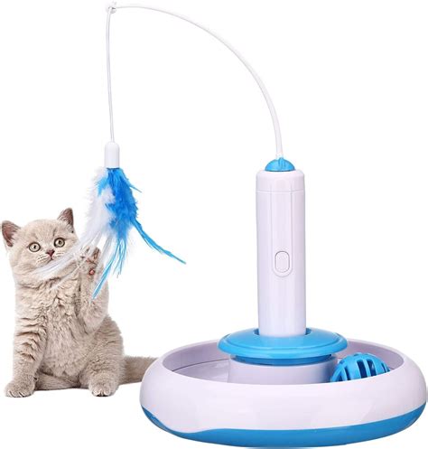 Pettom Interactive Cat Toy Indoor Teaser Toy With 360° Electric