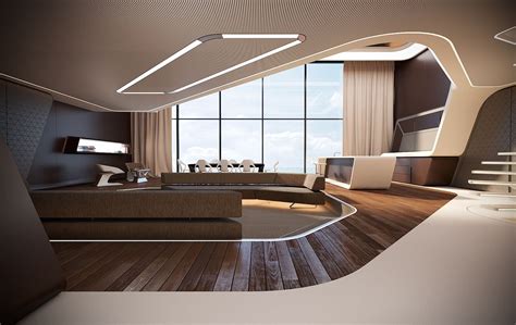 Eduard Galkin On Behance Futuristic Interior Hotel Room Design