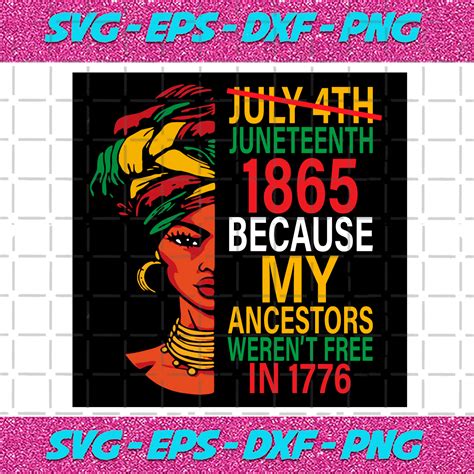 Juneteenth Is My Independence Day Not July Th Svg Juneteenth Svg