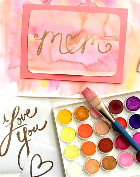 We're going to use it to create a super quick and easy diy mother's day card, but you can use it for any kind of lettering project you like! Quick DIY Watercolor Mother's Day Card - 100 Directions
