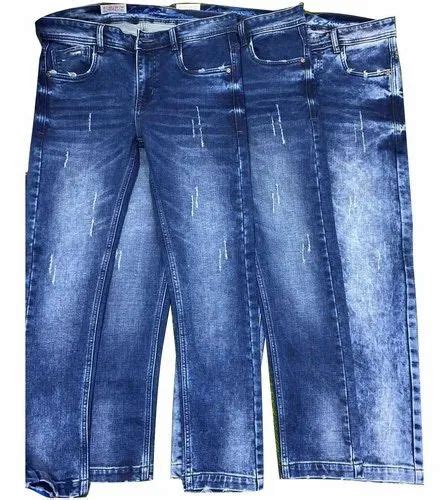 Denim Regular Fit Gents Rough Stretchable Jeans Waist Size 32 At Rs