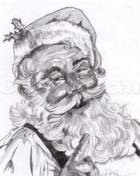 How To Draw A Realistic Santa Santa Claus Step By Step Christmas