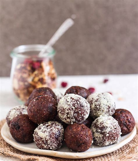 Coffee Granola Bliss Balls Vegan Dairyfree Healthy Easy Recipe