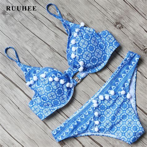 Ruuhee Bikini 2017 Women Swimwear Push Up Swimsuit Sexy Brazilian