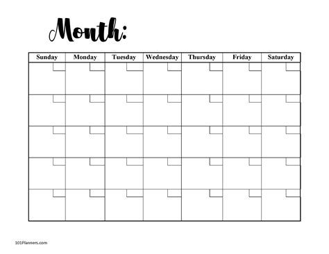 Free Printable Monthly Calendar Word Pdf Excel Or Designer