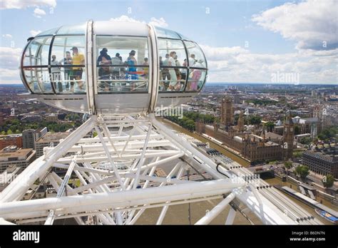 A Capsule On The London Eye High At The Highest Point Of Its Orbit