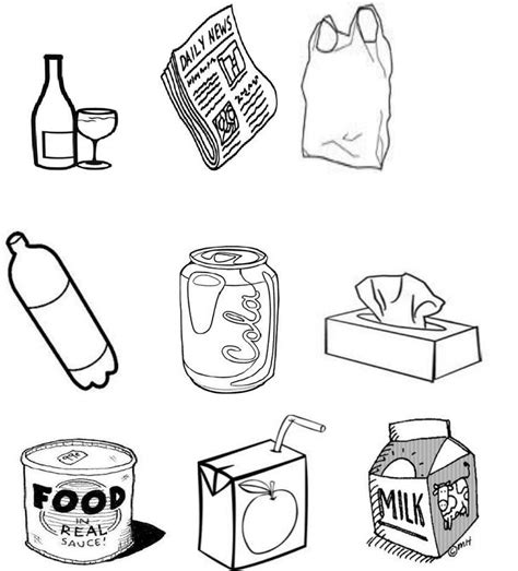 Gambar Tong Sampah Kitar Semula Hitam Putih Gambar Tong Sampah Hitam