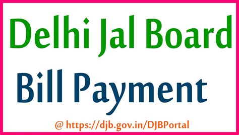 Delhi Jal Board Bill Payment Online Process And