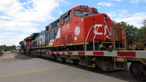 CN AC44C6M! CN 3138 Leads CN NB Intermodal At Fond Du Lac, WI With CN