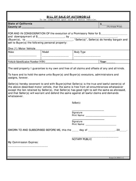 Odometer Disclosure Statement California Form Fill Out And Sign