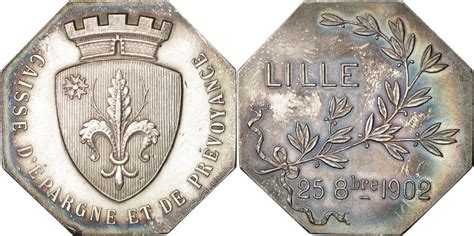 Dies betraf 80 % der in frankreich verwendeten schecks. Frankreich Token 1902 Savings Bank, VZ, Silber | MA-Shops