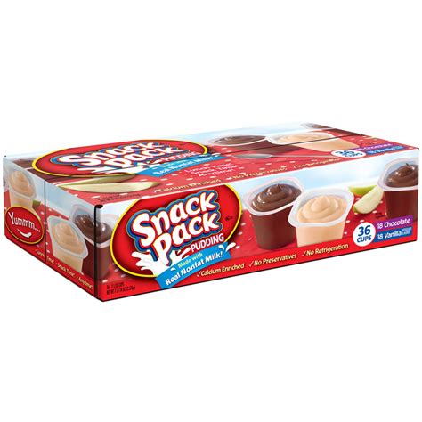 Hunts Snack Pack Pudding Variety 325 Oz 36 Count Ship To Island