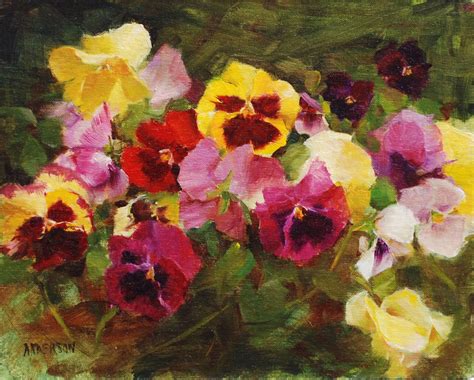 Pansy Rainbow By Kathy Anderson Susan Powell Fine Art
