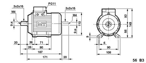 Electric Motor 56 Frame Dimensions - Design Talk