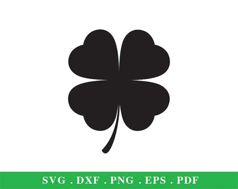 Four Leaf Clover Svg For Cricut Silhouette Commercial Use Etsy