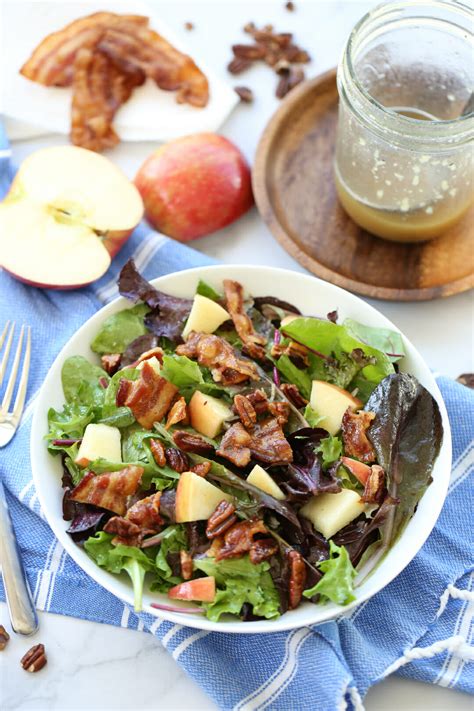 Bacon Apple Pecan Salad With Maple Dijon Vinaigrette Our Best Bites