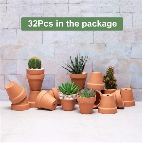 Buy 32pcs Small Mini Clay Pots 2 Terracotta Pot Clay Ceramic Pottery