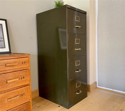 Professional supplier of 4 drawer steel filing cabinet. Exceptional Mid Century 4 Drawer Steel Filing Cabinet by ...
