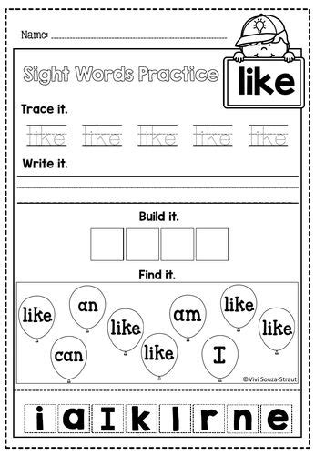 High Frequency Word Like Teaching Resources High Frequency Words