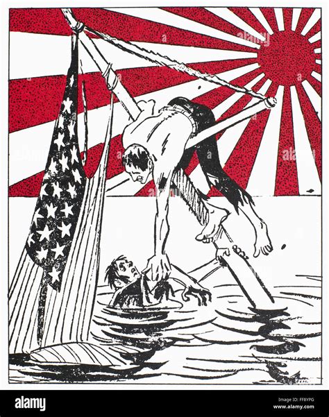 World War Ii Cartoon Nwhen The Japanese Sun Rises The Stars Of The