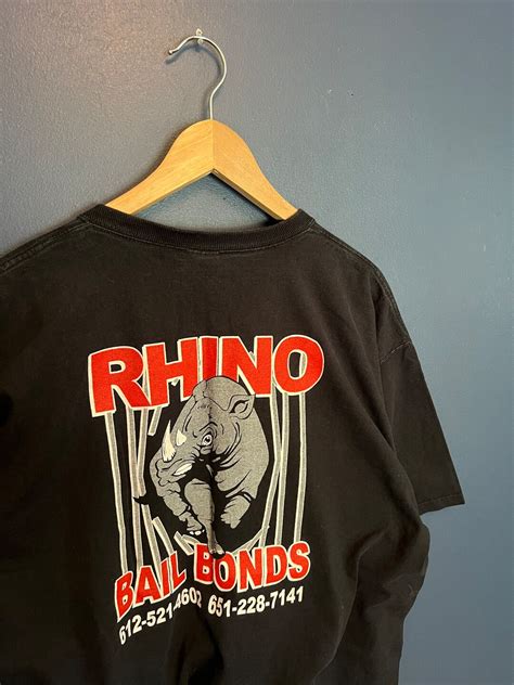 Vintage Y2k Got Bail Rhino Bail Bonds T Shirt Tee Size Xx Etsy