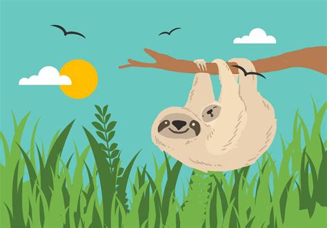 Download Sloth Vector - Download Free Vector Art, Stock Graphics & Images