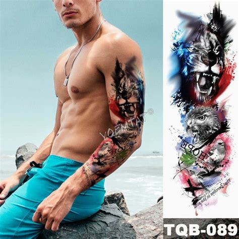 Large Arm Sleeve Tattoo Waterproof Temporary Tattoo Sticker Au Shop Woodland Gatherer