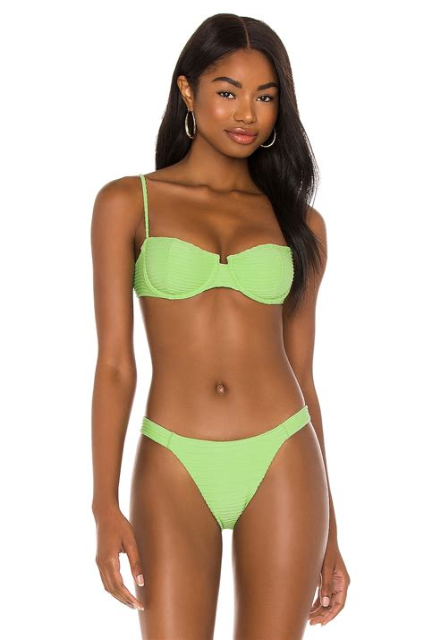 Vix Swimwear Dune Nissi Bikini Top In Lime Revolve