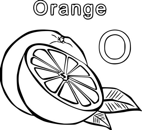 The Color Orange Coloring Page Coloring Home