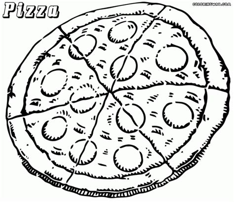The coloring page features a slice of a new york pizza. Coloring Printable Pizza Slices The Bes with Outstanding ...