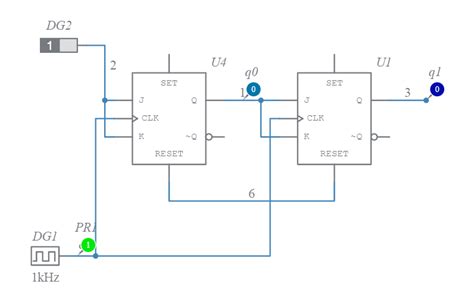 2 Bit Synchronous Counter Multisim Live