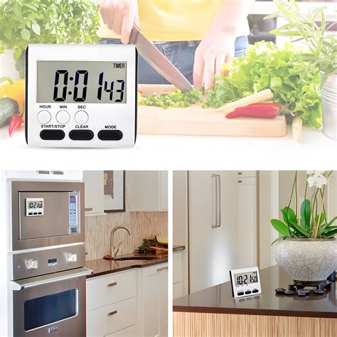 Lcd Digital Large Kitchen Cooking Timer Count Down Up Clock Loud Alarm