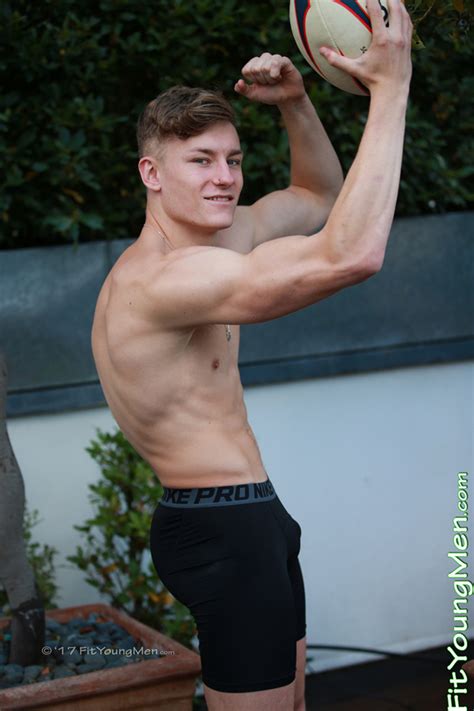 Fit Young Men Model Martin Aspey Rugby Player Young