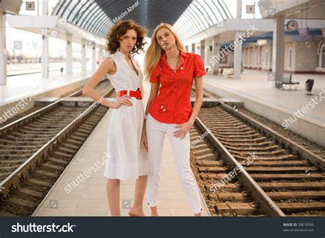 Pinup Girls On Railway Station Stock Photo 30819769 Shutterstock