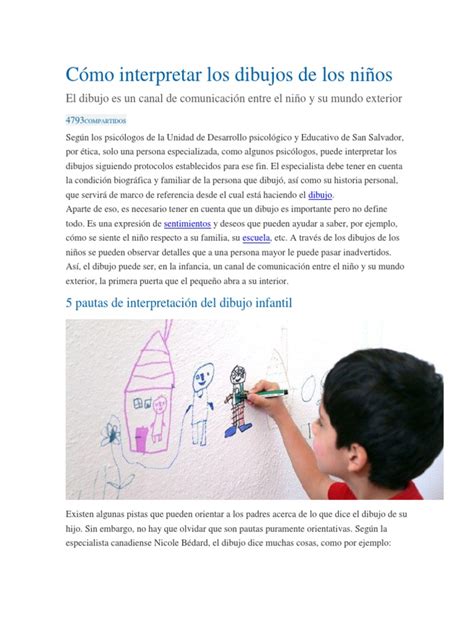 Cómo Interpretar Los Dibujos De Los Niños Dibujo Sicología Y