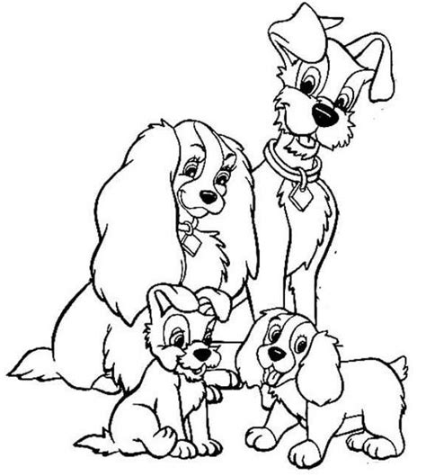 Disney Film Lady And The Tramp Coloring Pages Coloring Pages