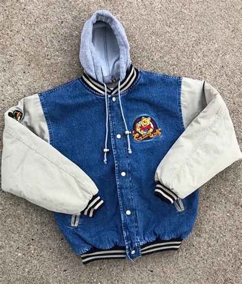90s Xxxtentacion Winnie The Pooh Varsity Blue Denim Jacket Tlc