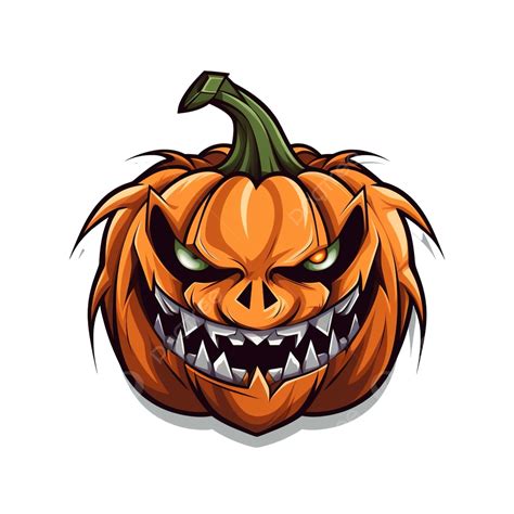 Vector Isolated Halloween Element Scary Halloween Smile Evil Face