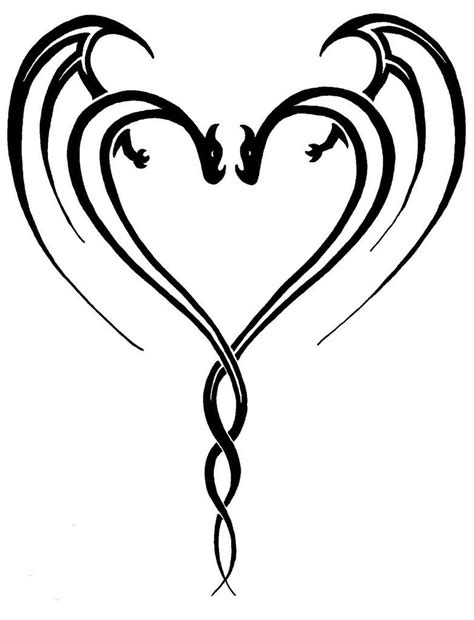 Double Dragon Heart 1a By Coxy The Redbeard On Deviantart Small Dragon Tattoos Tribal Dragon