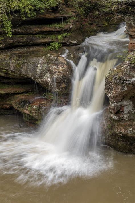 The Upper Falls At Boch Hollow Hocking Hills Ohio Stock Photo