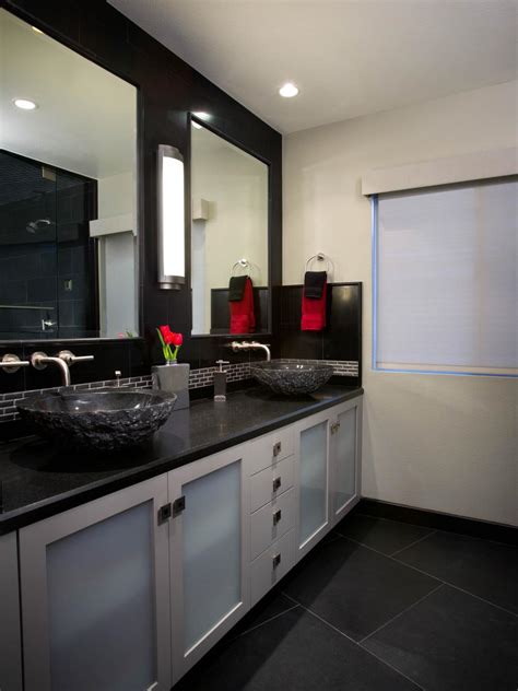 At target, find a variety of towel types to suit your needs. Sleek Bathroom with White Lacquered Cabinets and Vessel ...