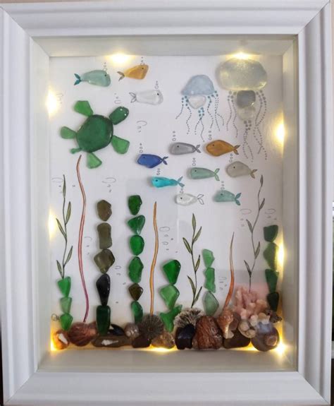 Glass Fish Sea Glass Art Seabed Sea Glass Jellyfish Beach Etsy In