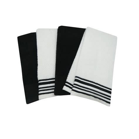 Mainstays 4 Pack Kitchen Towel Set Black